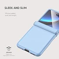 Vista 6 de Ninki Funda transparente compatible para Motorola Razr Plus 2023 con protector de bisagra y protector de pantalla, funda protectora galvanizada