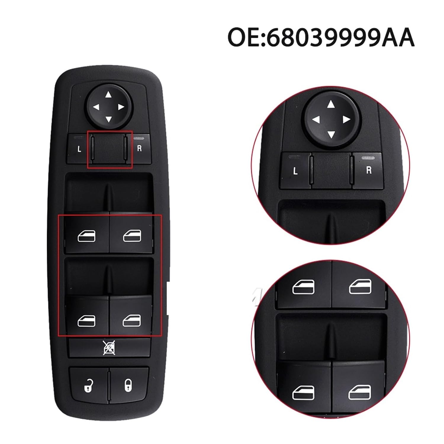 68039999AA 7B0959857D Car Lifter Window Switch 1Pcs