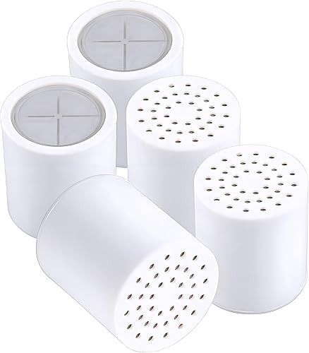 Cartucho de filtro de repuesto para cabezal de ducha AquaBliss, AquaHomeGroup, SparkPod, paquete de 5 unidades de 20 etapas, suavizante de agua dura