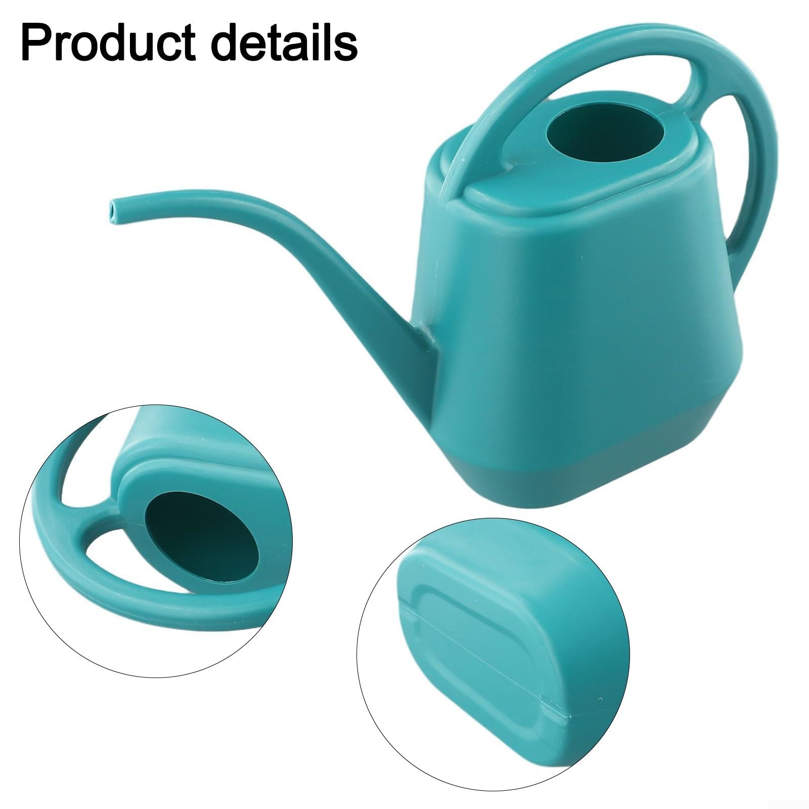 Arrosoir à long goulot 2 L en plastique épais moderne brume fine brumisateur pour plantes d'intérieur et d'extérieur (vert foncé)