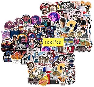 GTOTd Stranger Stickers Things Film (100Pcs). Gifts Merch Movie Sticker für Kids Theme Party Birthday Laptop Wasser Flaschen Decor Teens