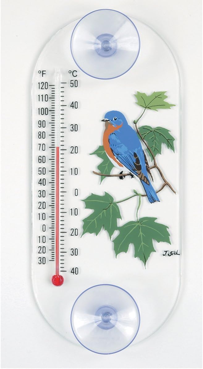 Aspects 203 Bluebird in Maple Window Thermometer