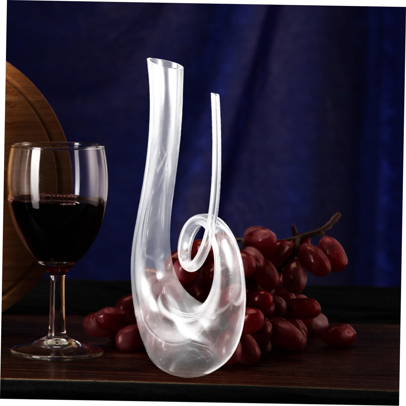 Rotweinkaraffe Glas 1300ml Bleifrei Klar Weindekanter mit Flacher Basis für Haushalt und Bar