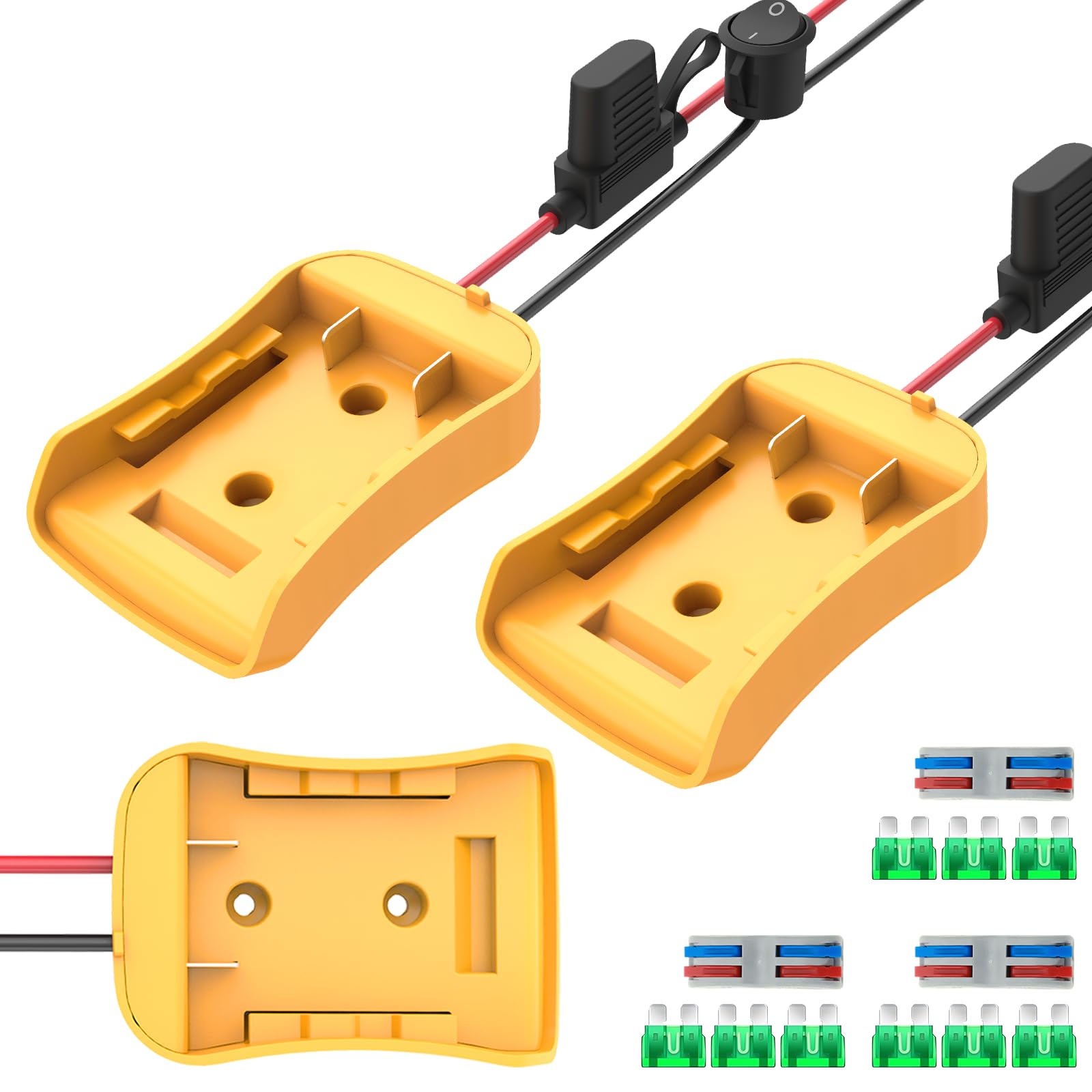 Kzreect 3 Pack for Power Wheel Adapter Compatible with Dewalt 20V Battery