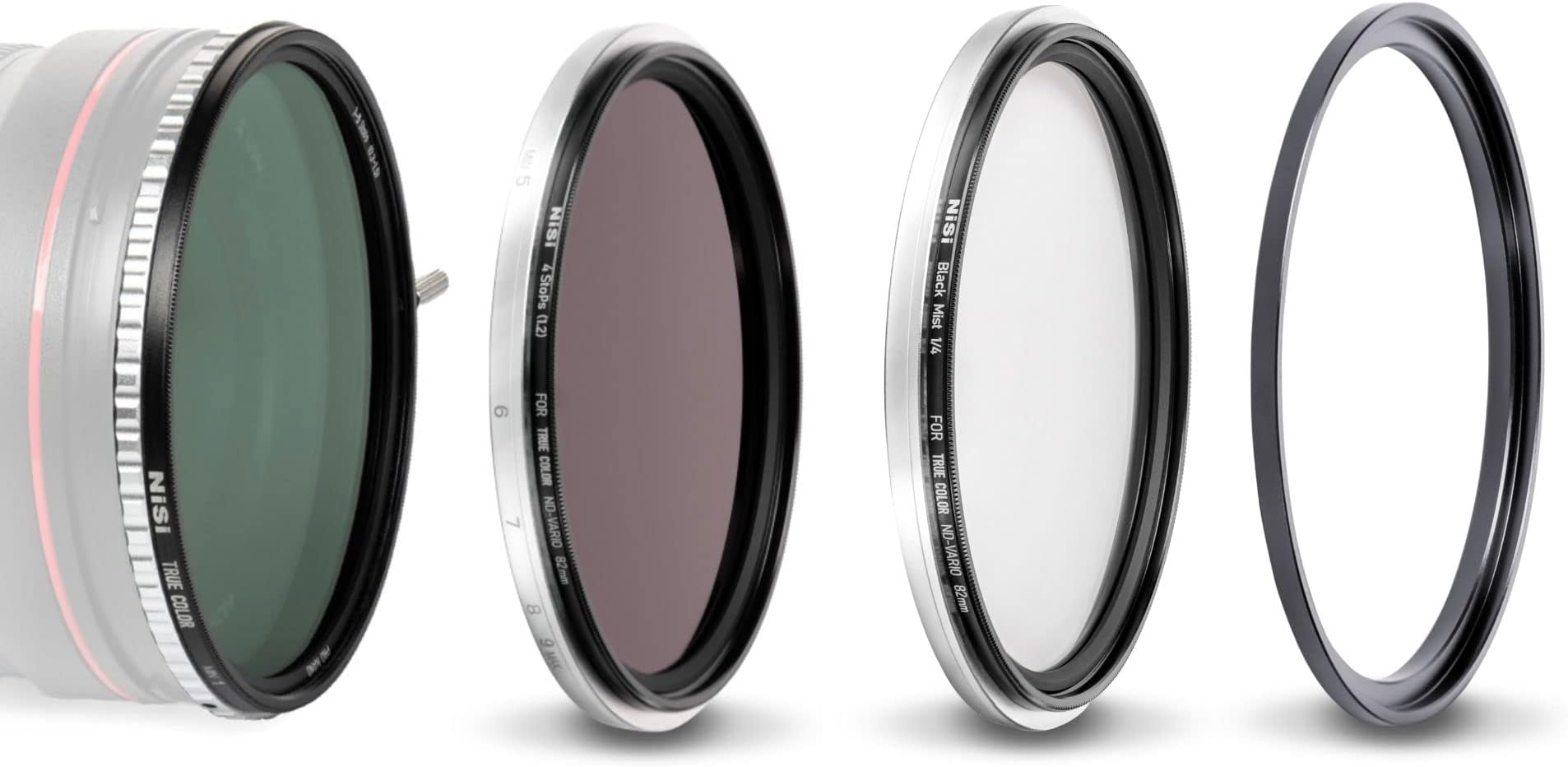 82mm Swift System VND Mist Kit, 1-5 Stop True Color Variable Neutral Density Filter, Swift Adapter Ring, Two Friction-Mounted Filters (ND16 4-Stop, Black Mist 1/4), Photography and Videography
