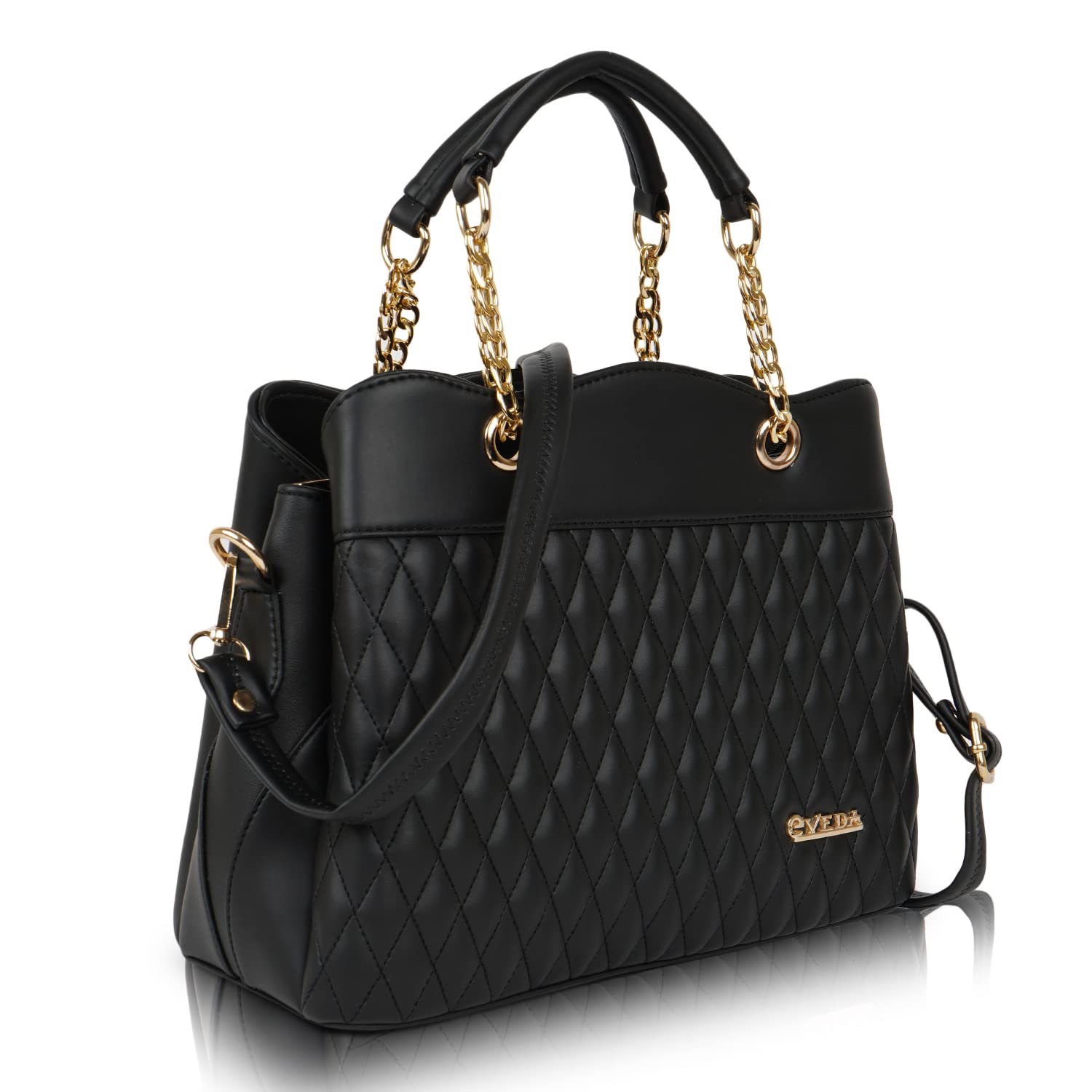 EVEDA Synthetic Vegan Leather Classic Chain Strap Top Handle Handheld Shoulder Crossbody Water Resistant Handbag For Women (B09XBN8PN3) Amazon Price History, Amazon Price Tracker