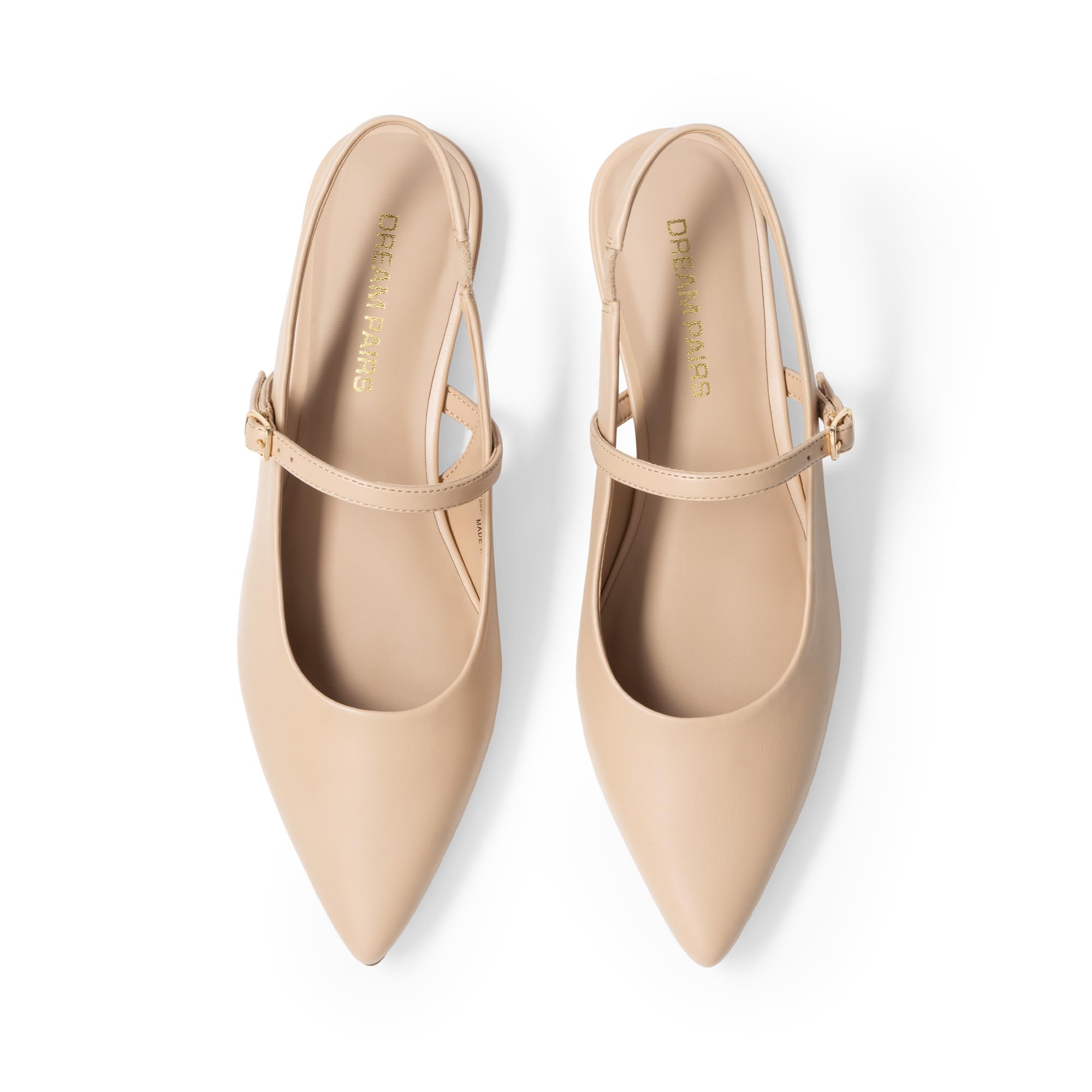 DREAM PAIRS Scarpe basse da donna con cinturino a fibbia e tacco basso Mary Jane