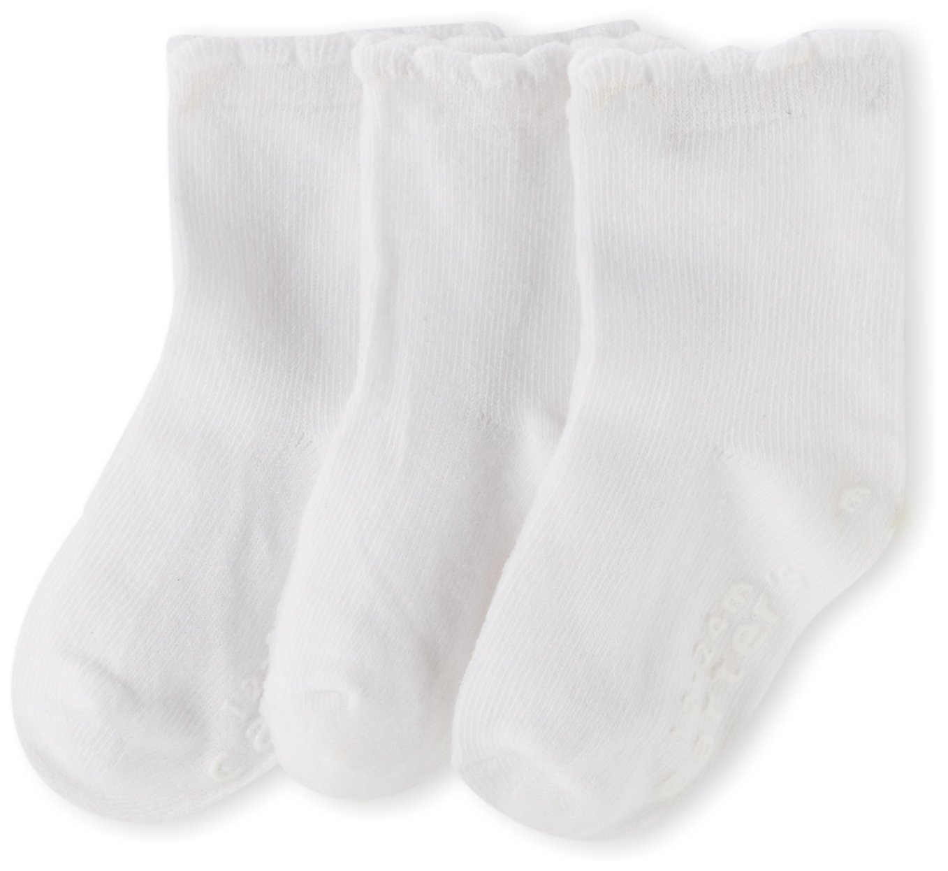 Carter's Baby-Girls Newborn 3 Pack Scalloped Computer Socks