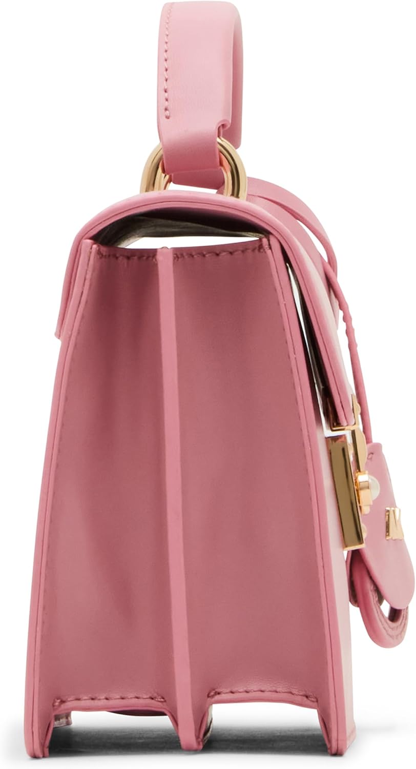 Anne Klein Small Top Handle with Mirror and Detachable Strap, French Mauve - Image 5