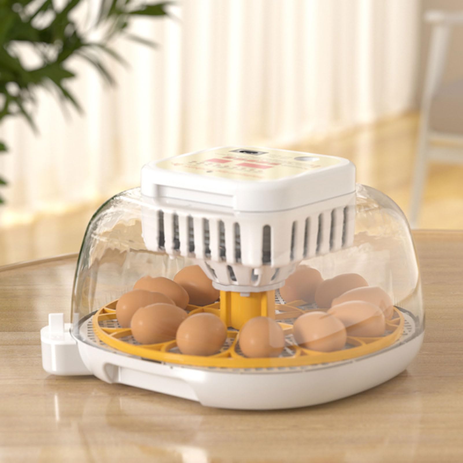 Incubadora de 12 Huevos con Giro Automático de Huevos y Control de Humedad, Incubadoras de Huevos de Diseño Ventilado para Huevos para Incubar, Incubadora de Huevos de (Enchufe