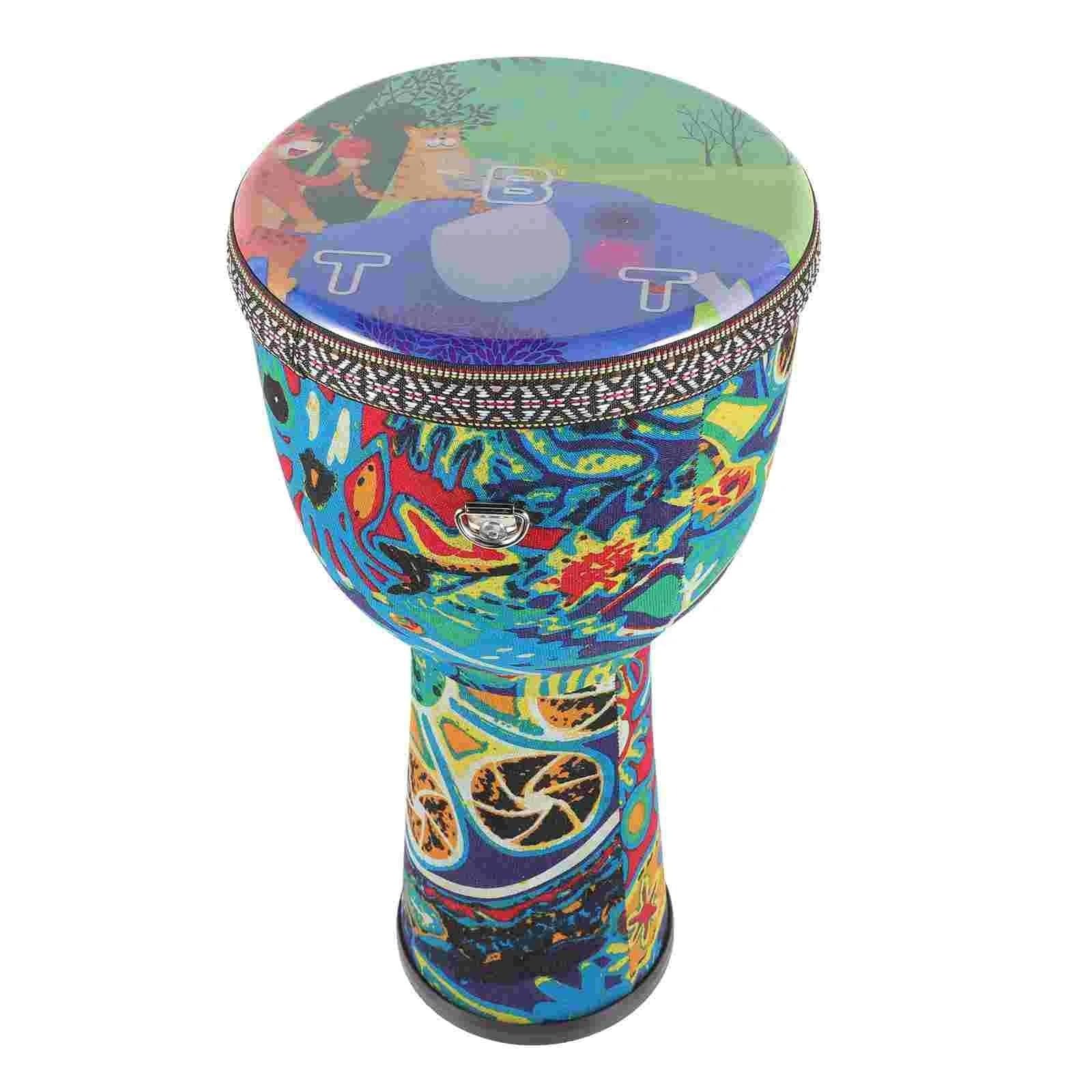 Djembe Africano Per Principianti, Tamburo A Percussione, Modello Dipinto, Strumento A Tamburo A Mano Strumento a Tamburo Africano