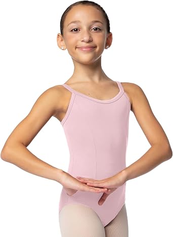 So Danca Girls Ballet Leotard Camisole with Princess Seams, Microfiber, V-Back, Fully Front Lined - SL03