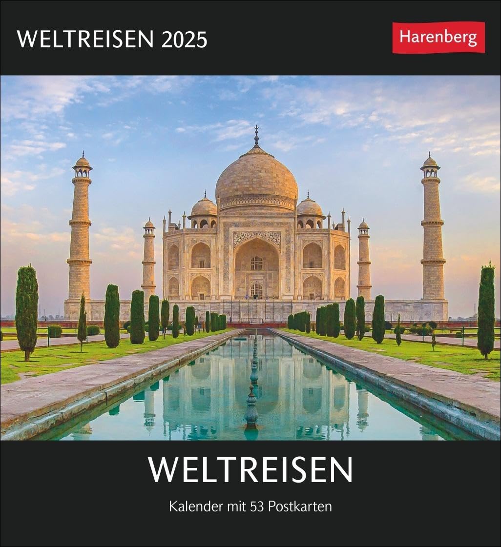 Weltreisen Postkartenkalender 2025 - Kalender mit 53 Postkarten: Jede Woche ein neues Traumziel im Postkartenformat. Fotokalender zum Aufstellen oder Aufhängen mit 53 Postkarten