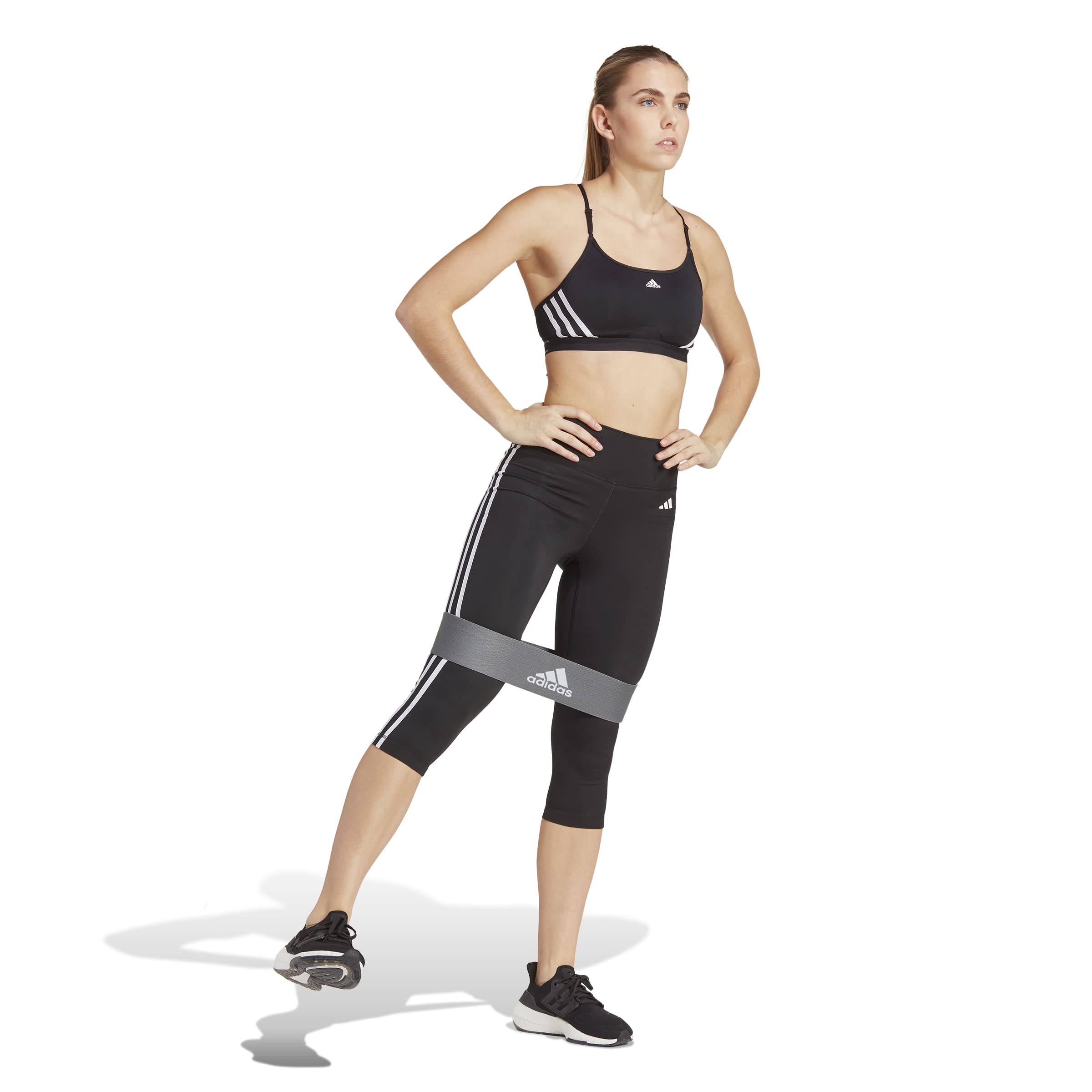 Adidas - Train Essentials 3-Stripes High-Waisted 3/4 Leggings, Leggings Donna