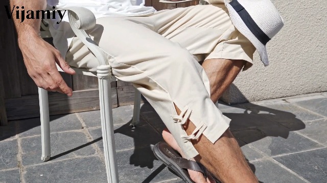 Pantaloncini Uomo In Misto Lino, Taglio 3/4, Colore Classico. Vita Elastica Con Coulisse, Leggeri E Traspiranti. Perfetti Per La Spiaggia, Il Tempo Libero, La Casa E L'estate. Regalo Pratico.