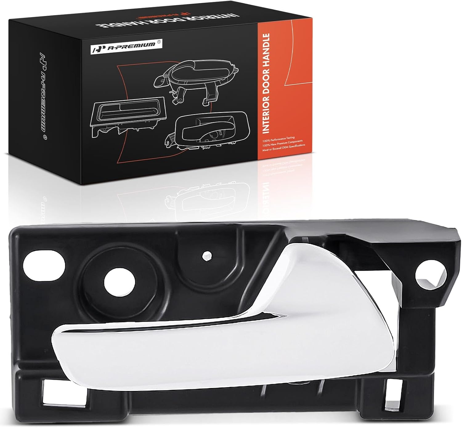 A-Premium Front or Rear Right Passenger Side Interior Door Handle Compatible with Jeep Grand Cherokee & Dodge Durango, 2011-2019, Chrome, Replace# 68079302AB