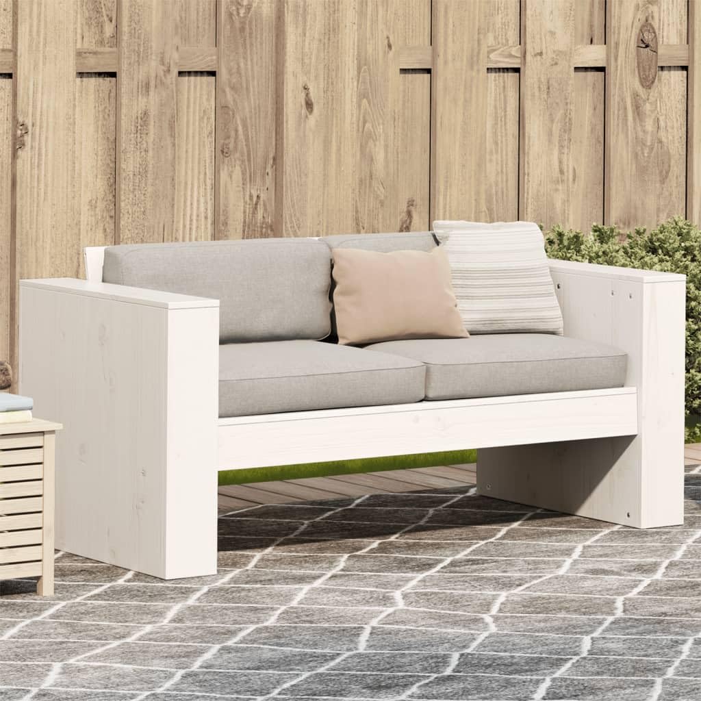Canapé 2 Places De Jardin En Bois De Pin Massif VidaXL - 79x60x62 Cm, Charge Max 110kg Par Place, Pour Terrasse, Jardin