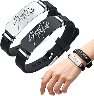 Comprar YUVKIN 2 Pulseras Stray Kids Kpop para Niños, Merch de Silicona como Regalo, Acero Inoxidable