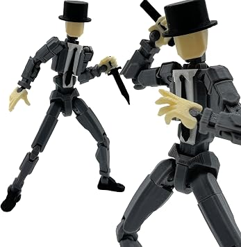 3dプリント 5.5インチ マルチジョイントアクションフィギュア ダミー13、全身機械式可動玩具、複数のアクセサリー、ハンドペイントフィギュア、デスクデコレーション、クリエイティブギフト紳士4個
