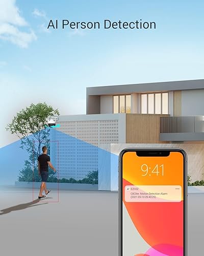 Miniatura 4 de EZVIZ Cámara de seguridad 360° para exteriores, cámara WiFi para seguridad del hogar, cámara de vigilancia, sin suscripción con detección de