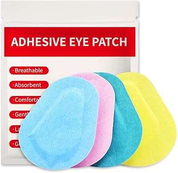 40PCS Adhesive Eye Patches for Adults Breathable Eyepatch Disposable Eye Pad Bandages for Adults Help Lazy Eye
