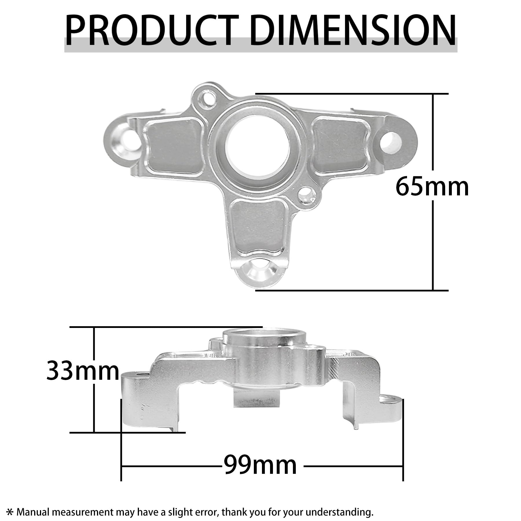 FLMLF CNC Metal Clutch Tripod Set Silver for 1/5 Hpi RV Km Baja 5B 5T 5SC Parts