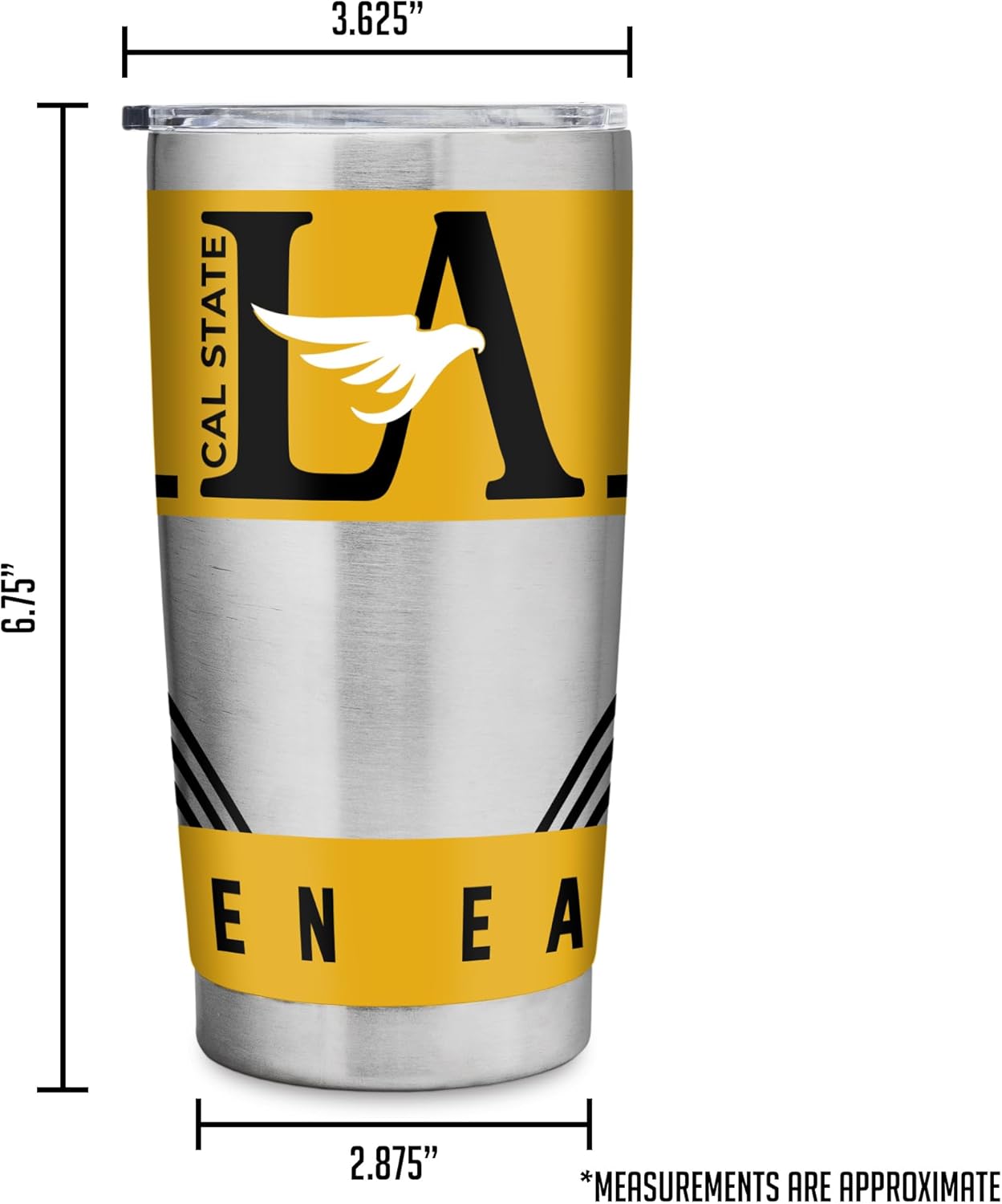 Rico Industries NCAA Georgia Southwestern State Hurricanes Standard 20oz Stainless Steel Tumbler with Lid - Great For Coffee, Tea, Water or Cocktails - Image 8