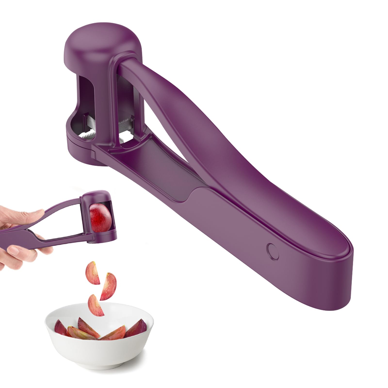 WhiteRhino Contador de Una para Niños,Máquina Cortadora de Frutas de Acero Inoxidable Cortadora de Fresas de Tomate para Cocina Ensalada de Frutas y Verduras de Corte de Pasteles Aceros Inoxidables