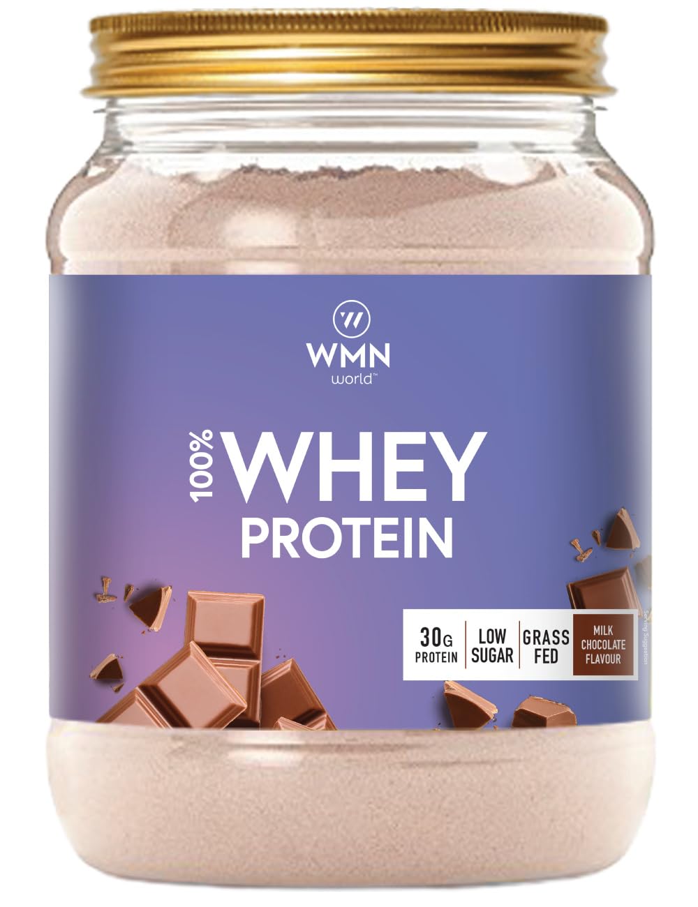 Whey Protein Powder - Premium Grass-fed Whey Protein | Muscle Building & Recovery 500g | Natural Milk Chocolate