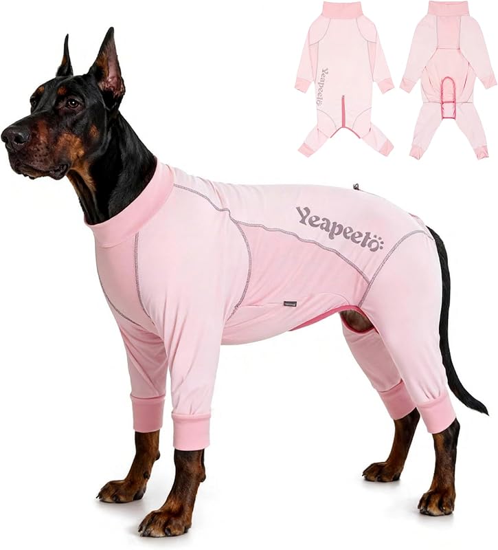 Macacão para Cães com Proteção Solar UPF 50+ e Secagem Rápida Yeapeeto Blush Pink 7X-Large