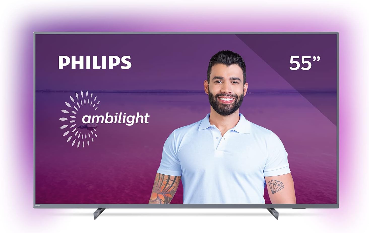Smart TV Philips 55PUG6794/78 55" 4K UHD AMBILIGHT 3 lados HDR10+ Dolby ...