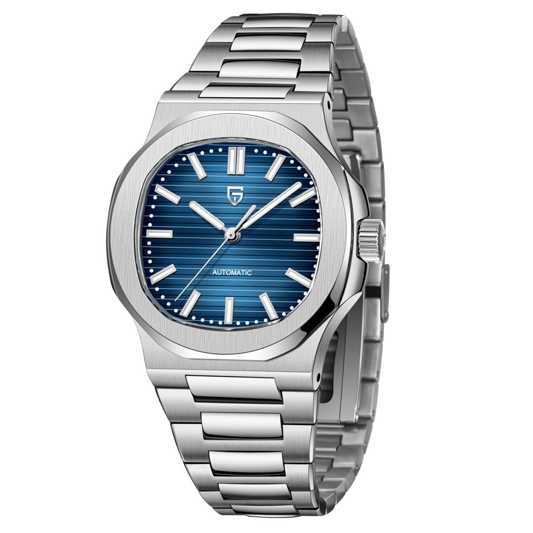 Pagani Design Men's Automatic Watch, Automatic Chronograph, Business Watch, Men's Stainless Steel Bracelet, Sapphire Watch, 100M Water Resistant, ST16 Automatic Movement.