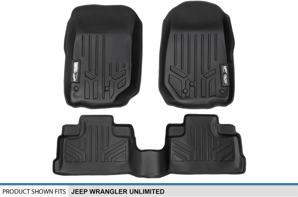 Gеt Pорulаr оƒƒеr MAXLINER Floor Mats 2 Row Liner Set Black for 2007-2013 Jeep Wrangler Unlimited 4-Door