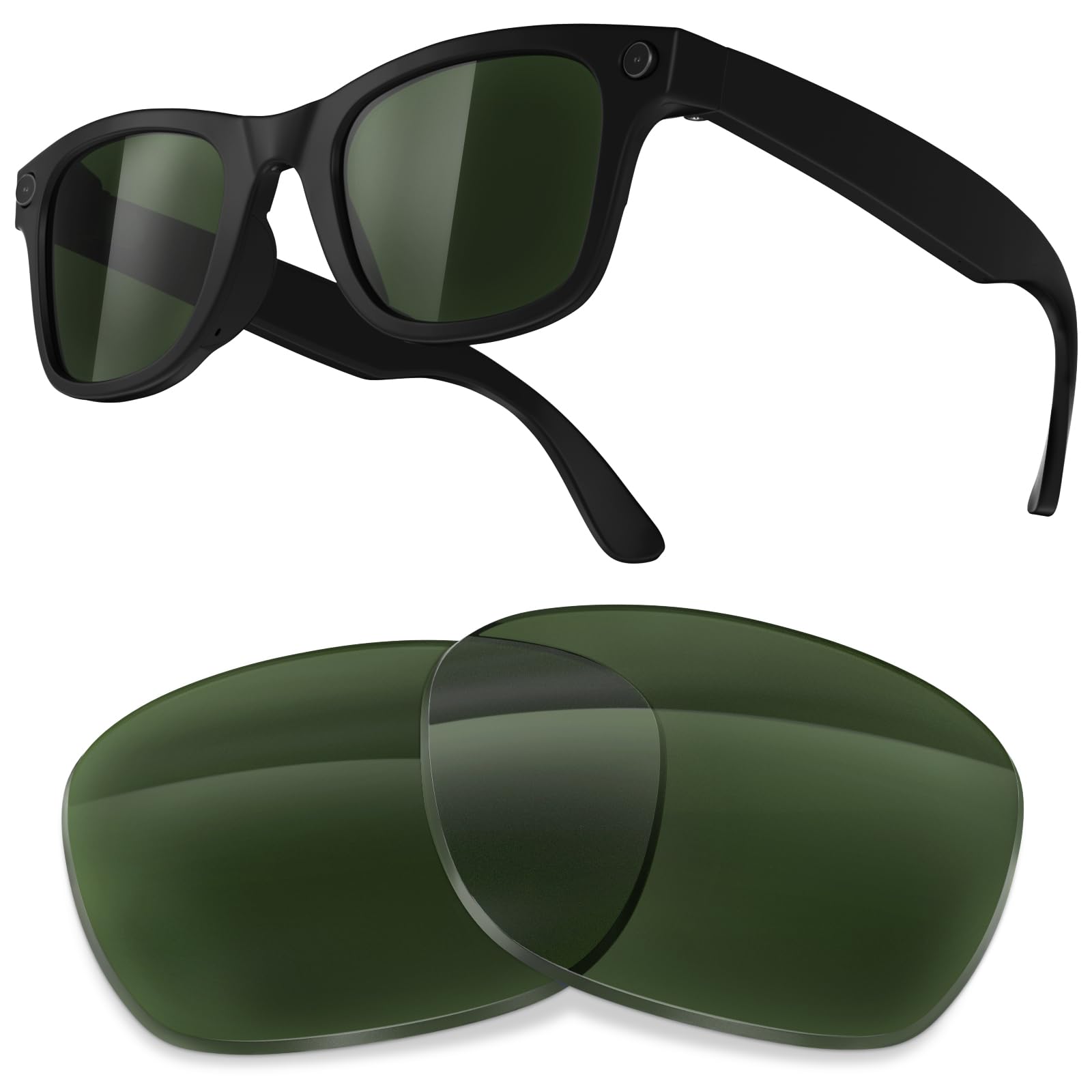 Lentes de repuesto compatibles con gafas inteligentes Ray-Ban Meta Wayfarer RW4006 (50 mm)