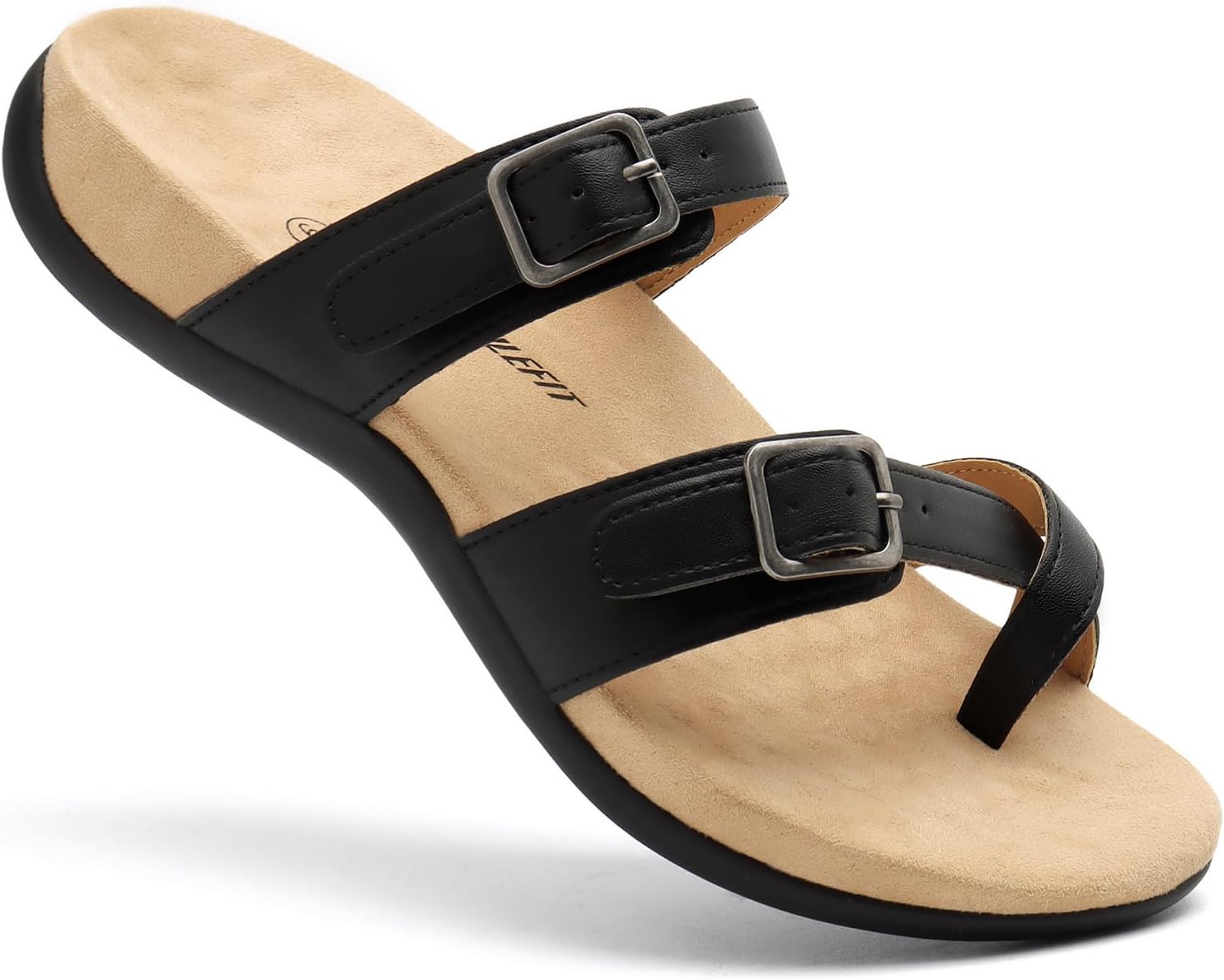 Athlefit Orthopedic Sandals for Women with Arch Support Adjustable Comfort Walking Orthotic Flip Flops - Image 4