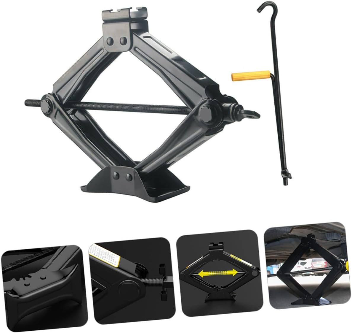 2.5 Ton Hand Cranking Car Jack Scissor Lift Tire Repair Tool Portable Auto Emergency Vehicle Jack for Sedan SUV Trucks Random Color