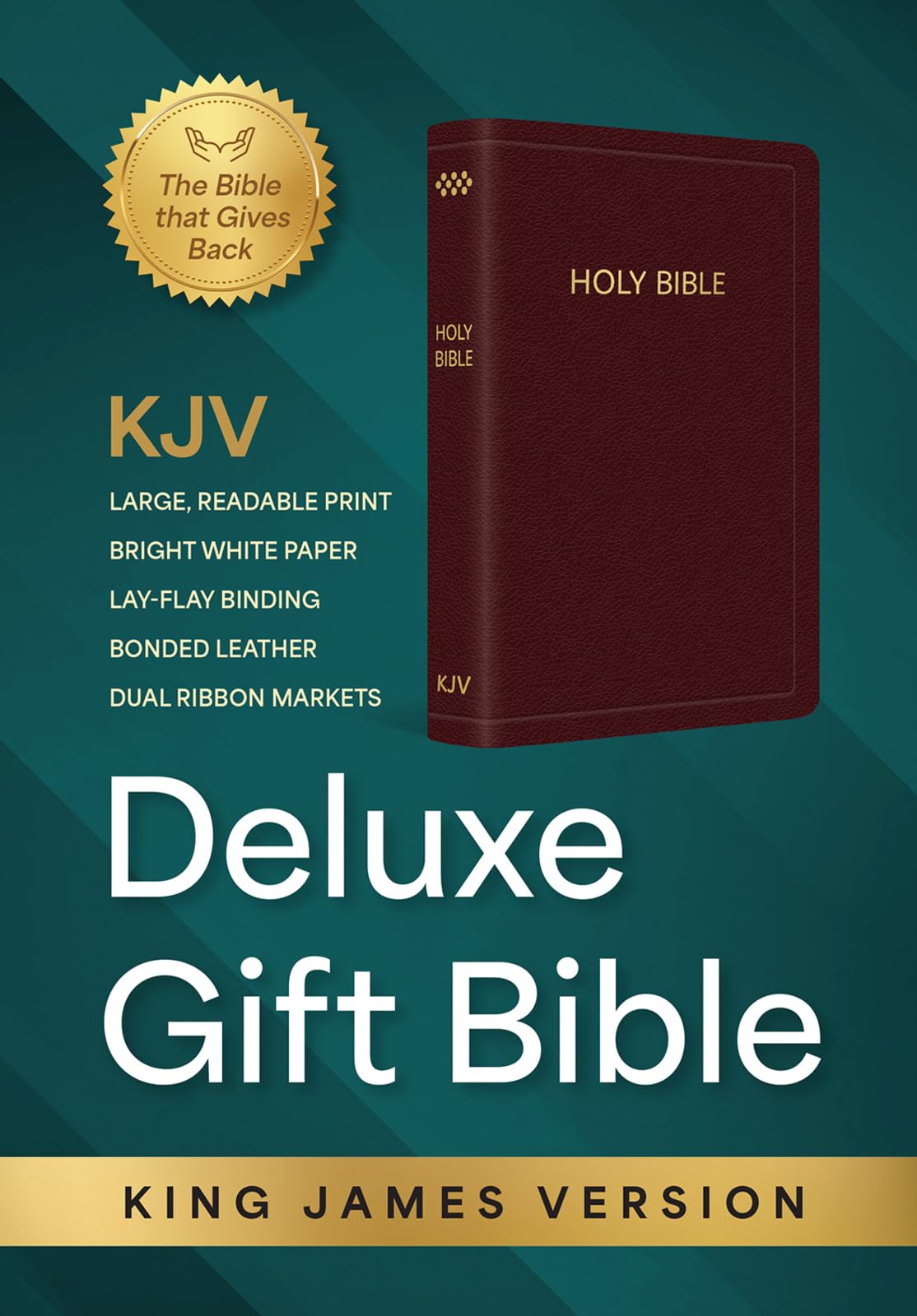 KJV Holy Bible: Deluxe Gift Bible - Burgundy Bonded Leather: King James Version Bible (KJV Deluxe Bibles)