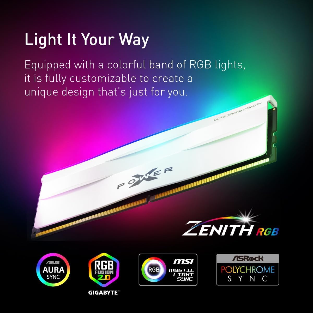 Silicon Power DDR5 64GB (2x32GB) Zenith RGB 6000MT/s (PC5-48000