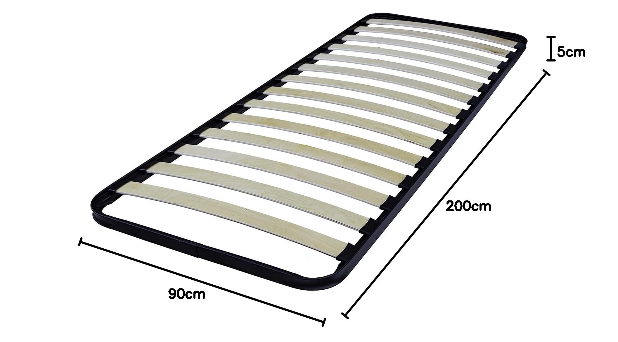 DOLCI SOGNI Rete Letto Singolo 90x200, Struttura Letto Singolo Senza Piedi, Rete Singola Doghe di Legno Pratica e Stabile, Rete Singola Doghe 90x200 da Incasso - 100% Made in Italy