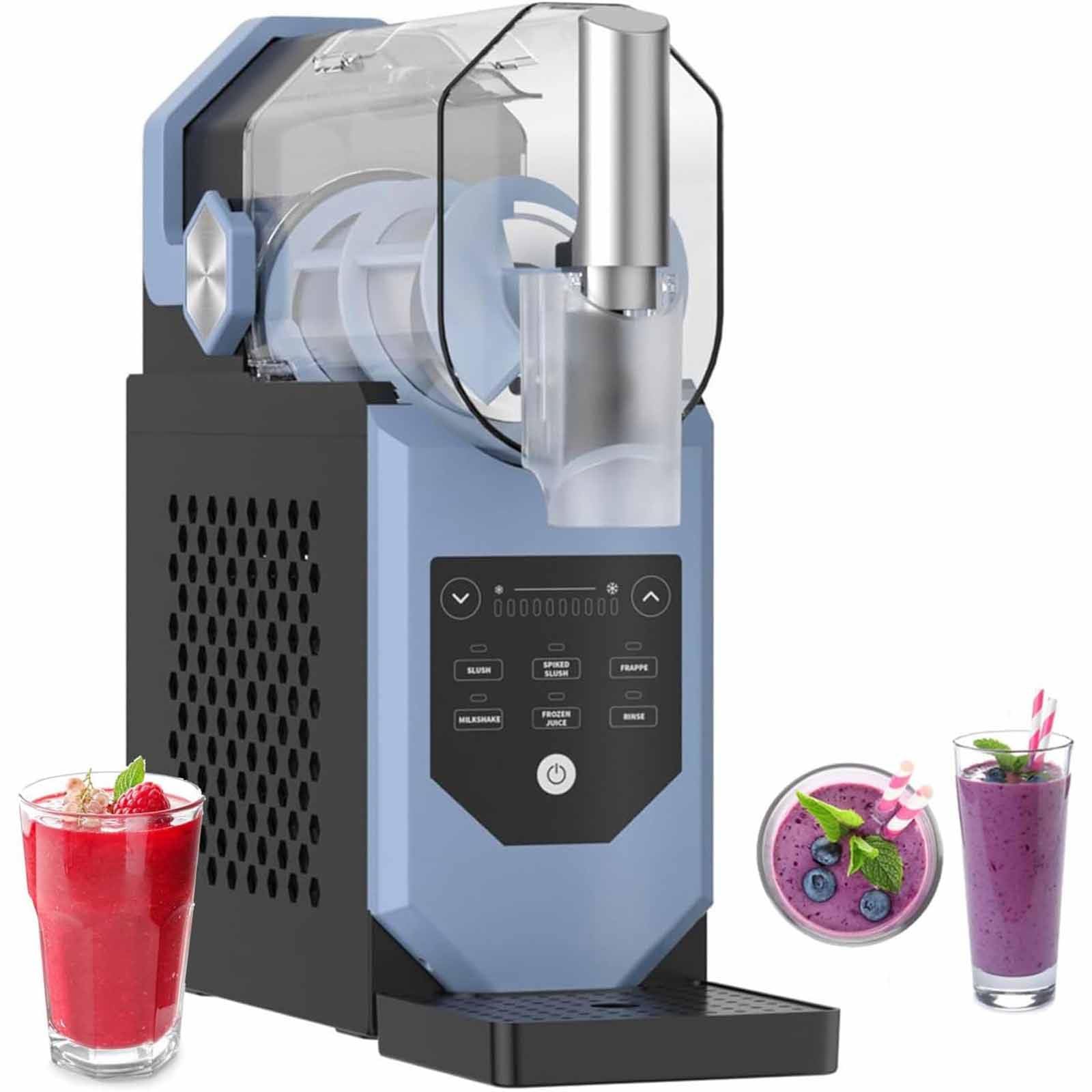 Máquina De Granizados Profesional 2 L, No Necesita Hielo, 5 Programas Preestablecidos Máquina De Helado De Servicio Suave, Autolimpiante, Pantalla LED, para Restaurante, Hogar, Snack Bar