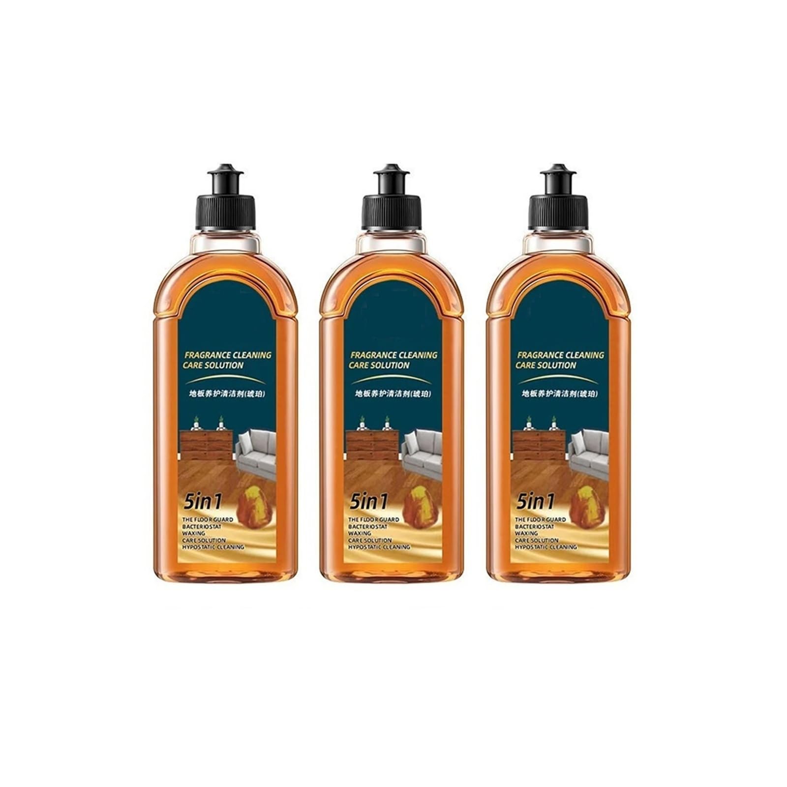 Limpiador de suelos de larga duración (3 unidades, 500 ml) for cocinas, fregaderos y azulejos.