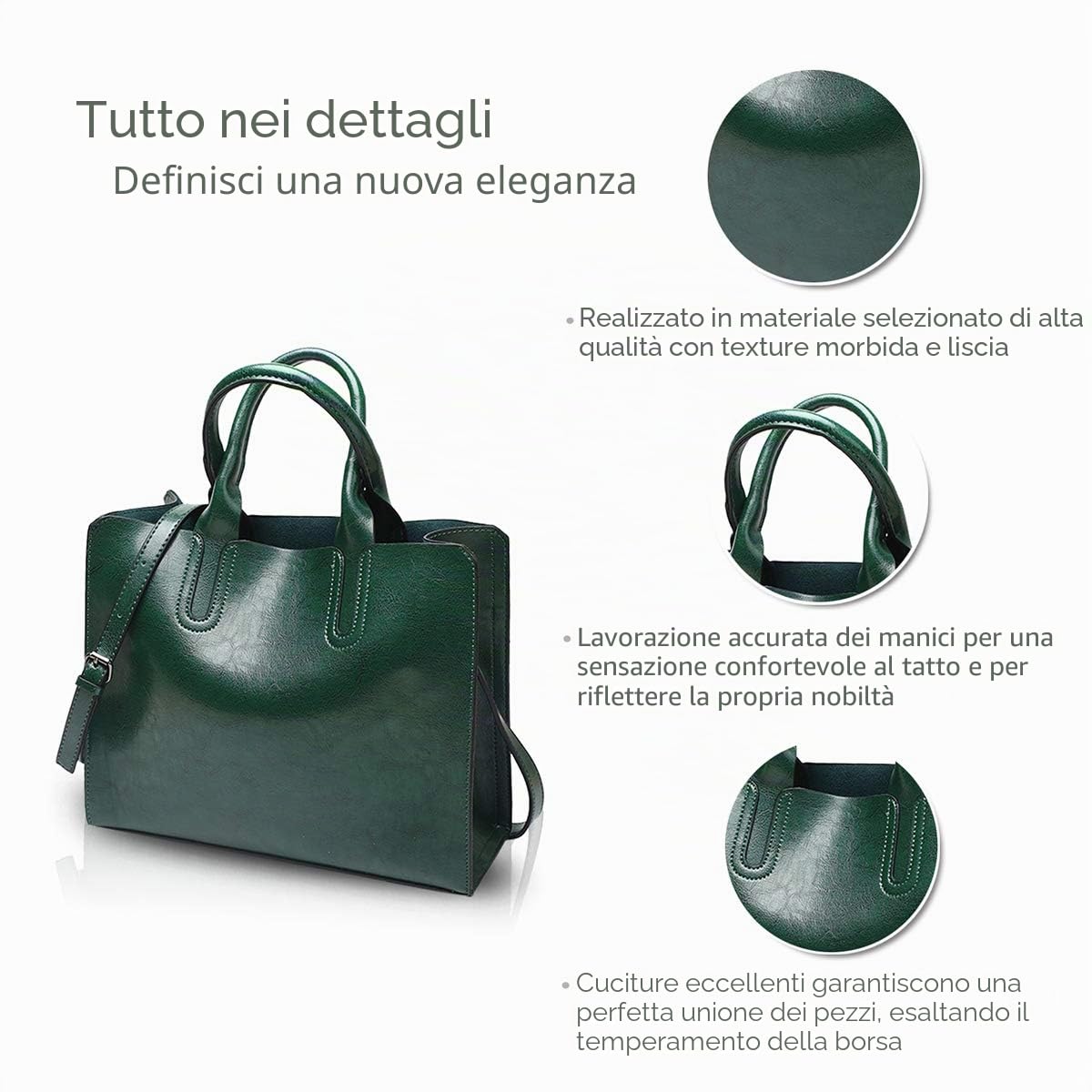 NICOLE&DORIS Moda Donna Borse a Tracolla Borse a Mano Borse a Tracolla Messenger Bag Crossbody Tote Durevole PU