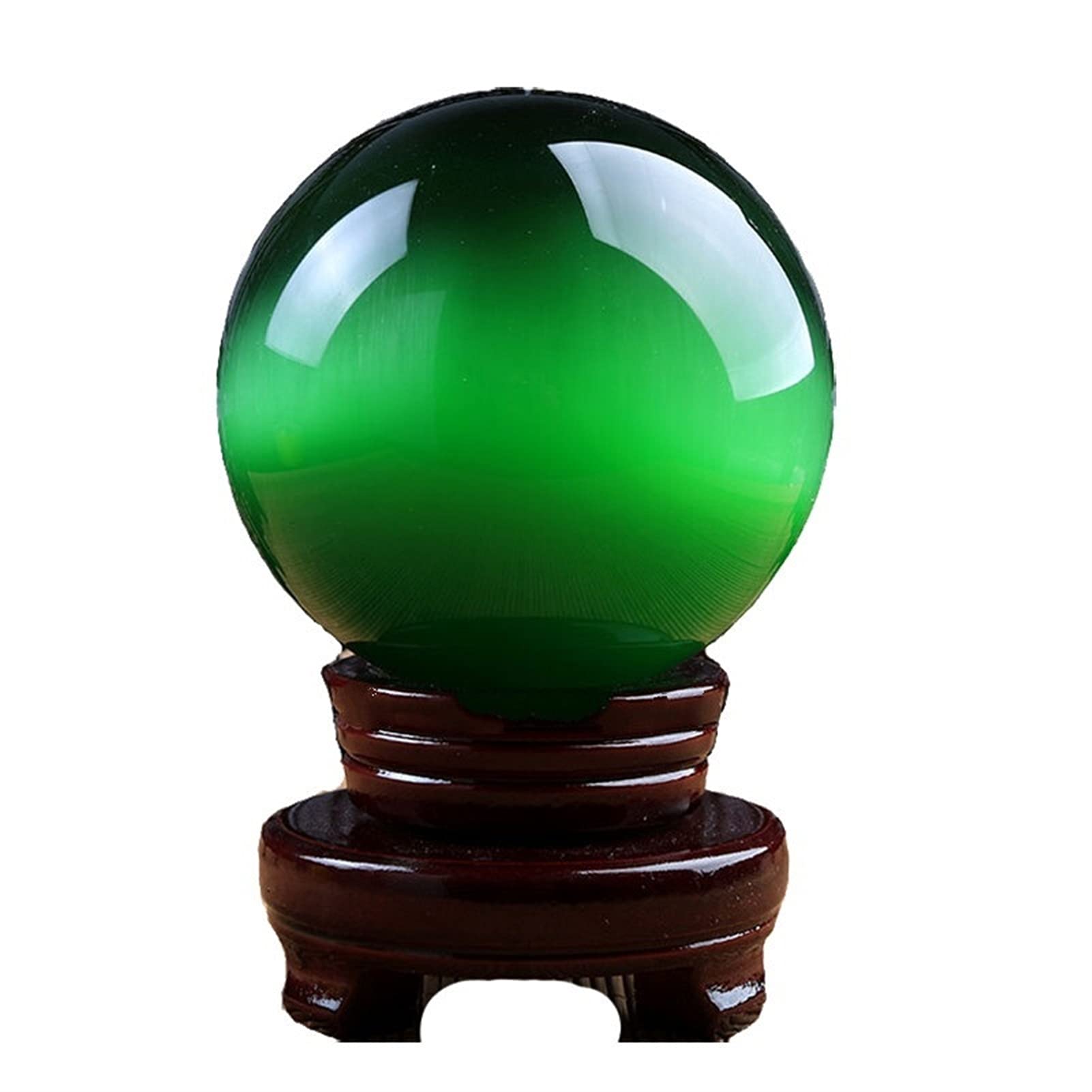 Sfera di Ornamenti di Sfera di Verde Opale Sfera di Blu Apertura Regalo Trasferimento Ottimizzazione Naturale Regalo di Artigianato Feng Shui + Base Sfera di (Verde,6 cm)