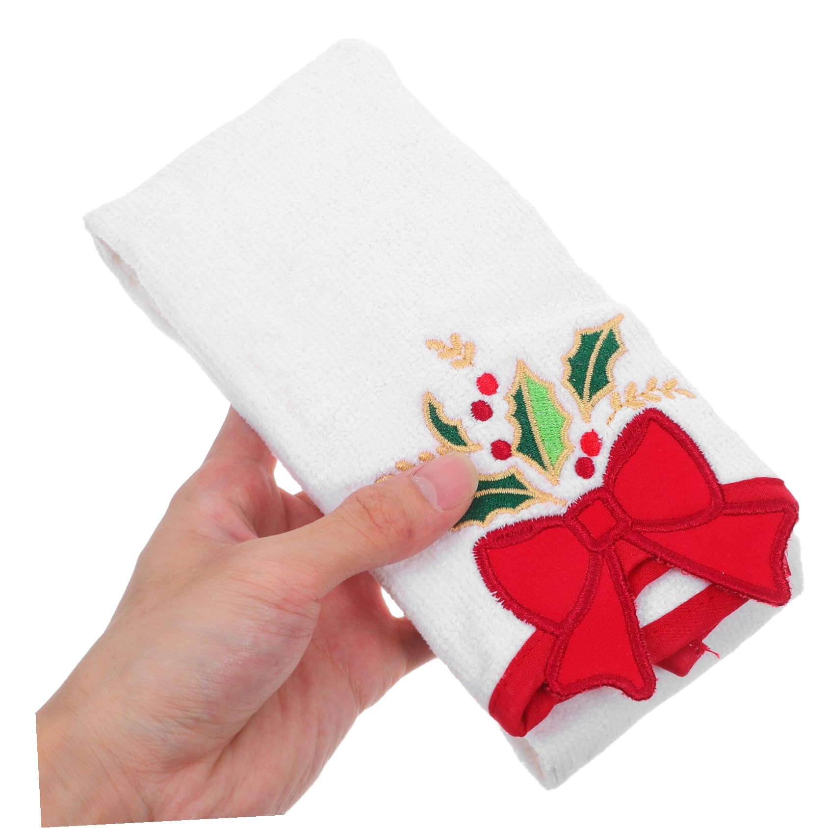 ULTECHNOVO 3 Pezzi Asciugamani in Ricamati per Natale Strofinacci Festivi per Cucina e Bagno Decorazioni Natalizie Eleganti Regalo Versatile per Feste