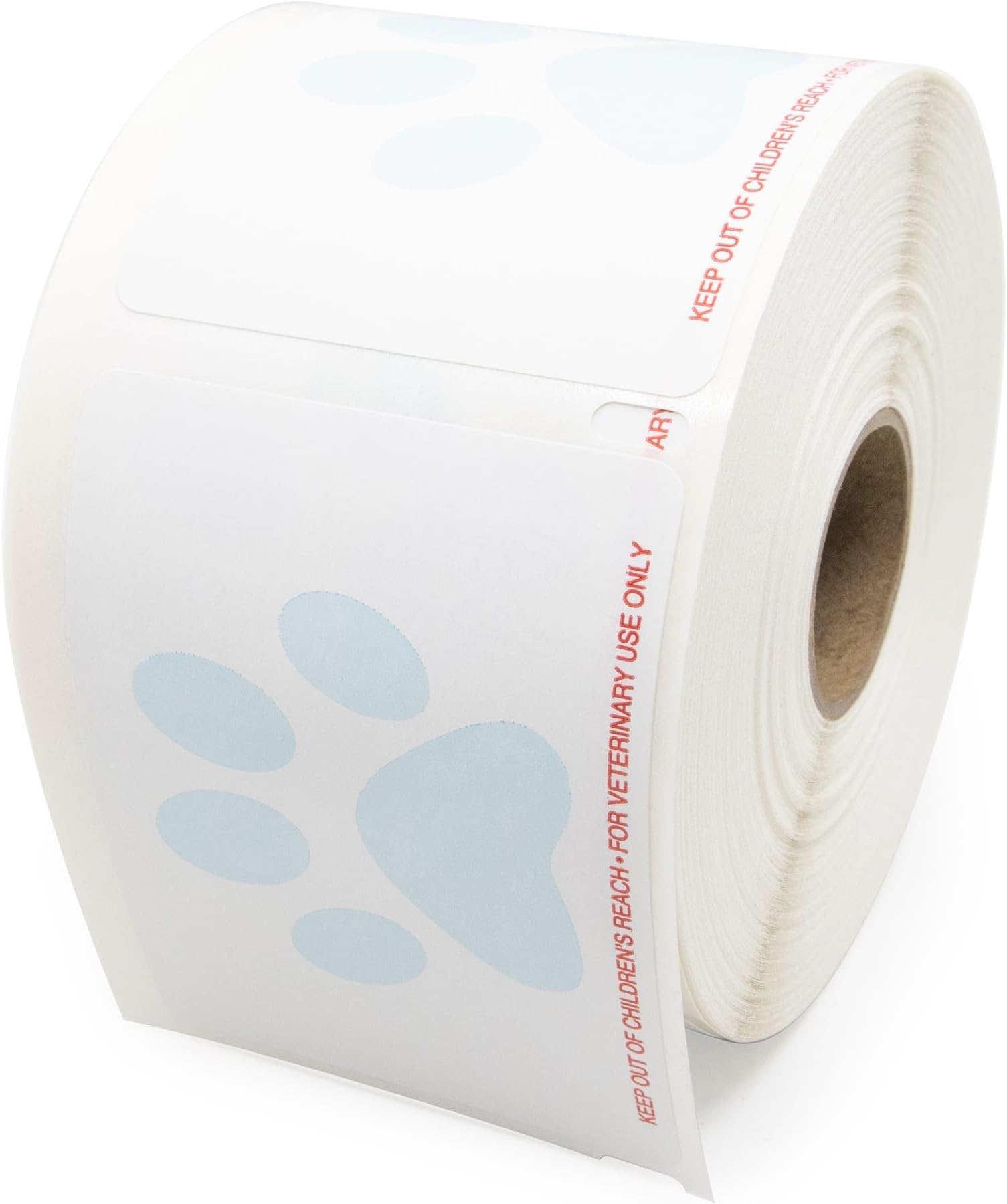 Veterinary Prescription Labels with Paw Print & Warning - 2-1/8" x 2-3/4" | Compatible with Dymo 450 LabelWriters and Earlier Models - “Keep Out of Children's Reach” - Warning, Caution