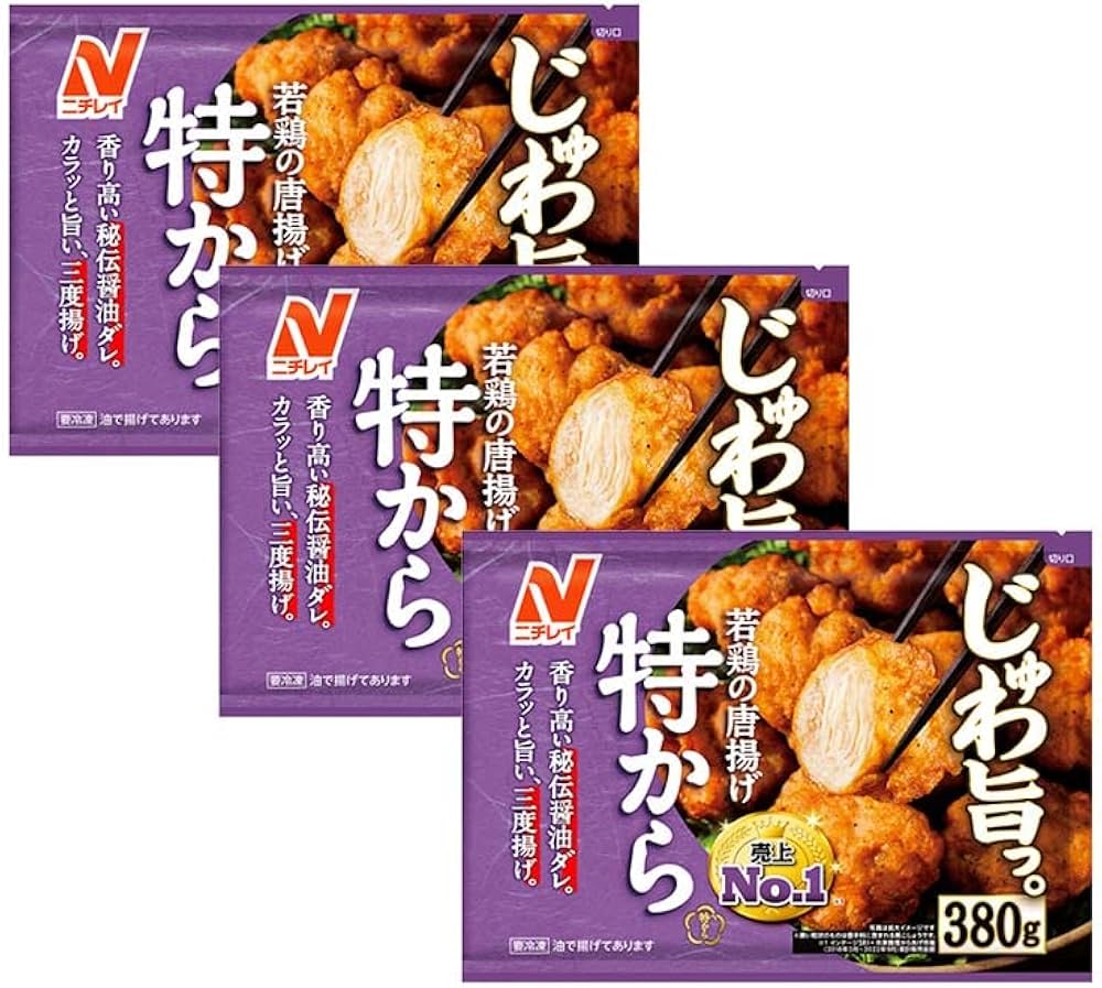 Amazon | ニチレイ 冷凍食品 唐揚げ 特から 380g 3袋セット | ノー