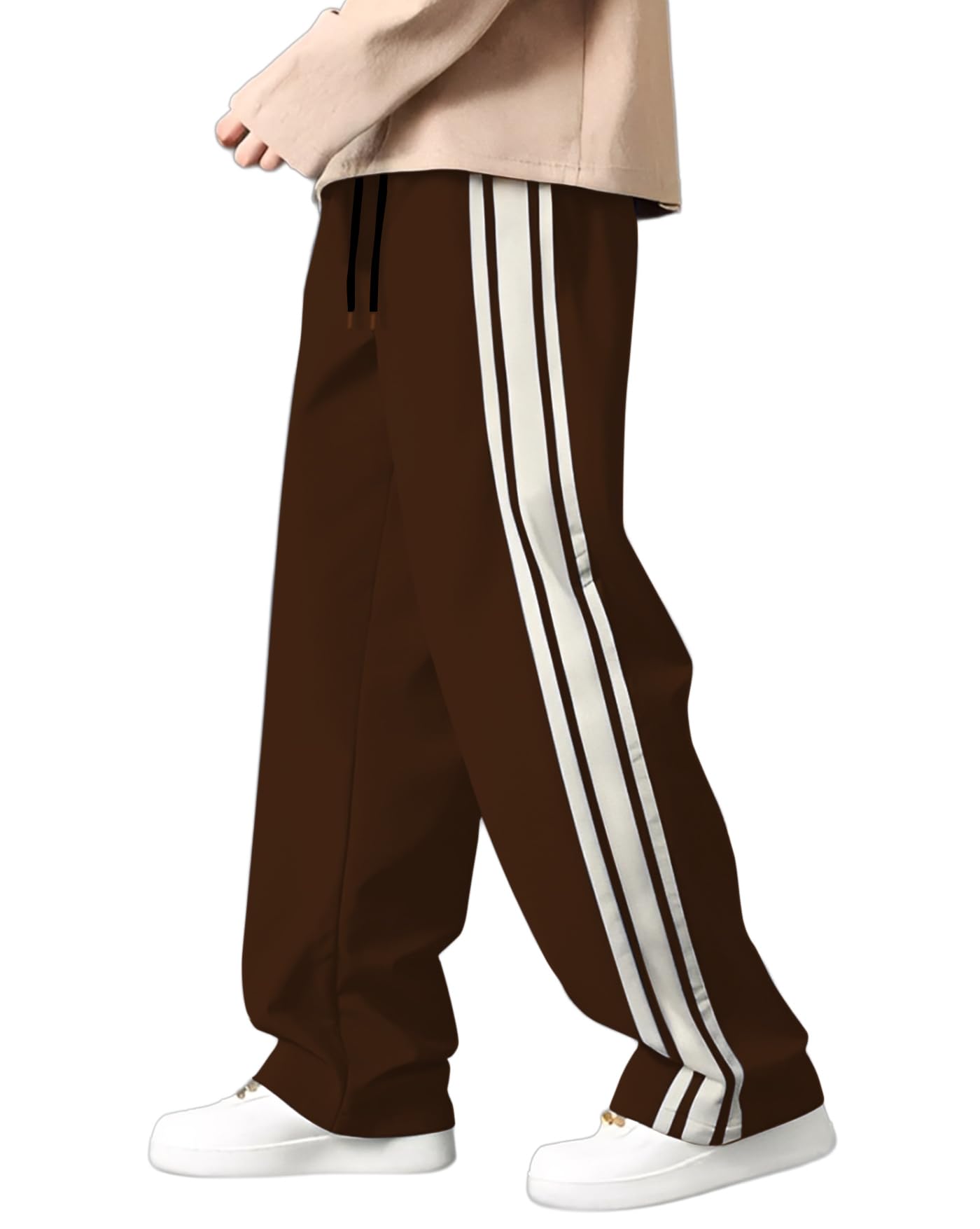 Track Pants for Mens, Drawstring Trouser for Men, Mens Casual Track Suit. Solid Color Trackpant for Men-image-11