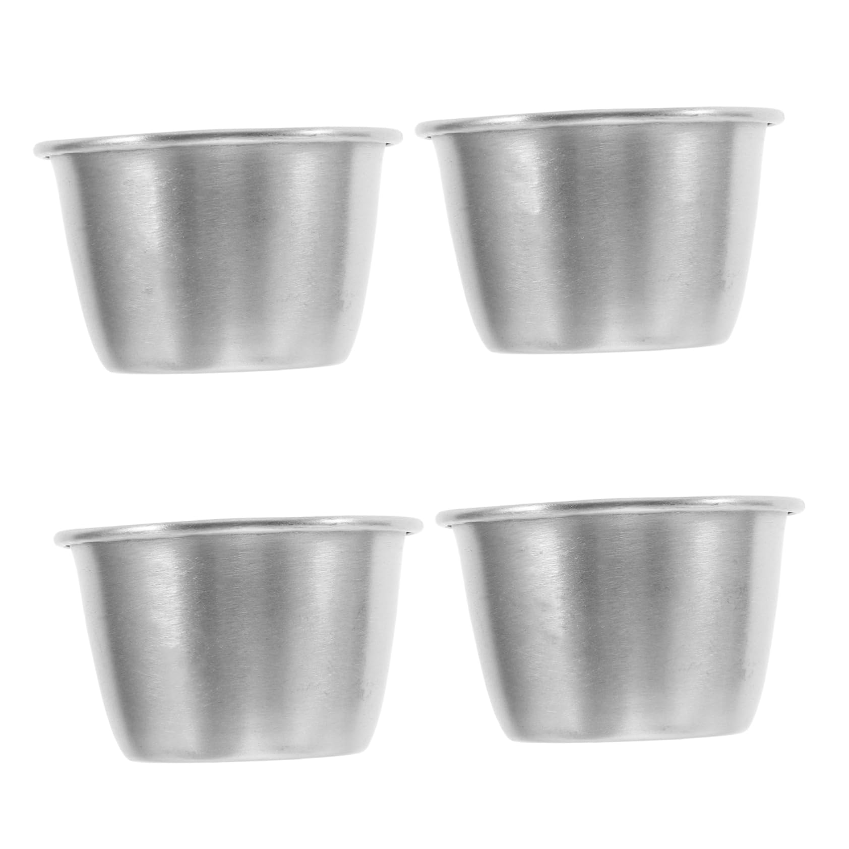 FUNOMOCYA 4 Pcs Stainless Steel Sauce Cup Condiment Sauce Cup Small Dipping Bowl Kitchen Tools Easy to Clean