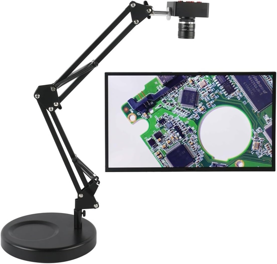 Microscopes Equipment 38MP 2K 1080P Industrial Lab Video Microscope Camera Working Distance(6-60mm Zoom Lens)