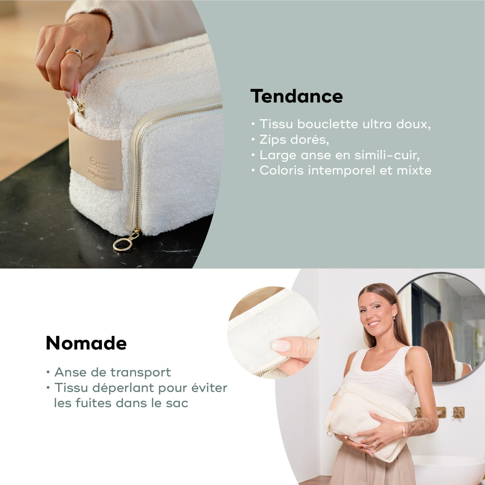 Babymoov Trousse de Soin Bébé Grand Format (6L) - Dès la naissance - 11 Accessoires Inclus Dont Coupe Ongles Bébé, Thermomètre de bain, Langes Coton - Idéal Cadeau de Naissance - Design Elegant